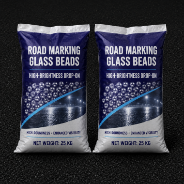 High-Brightness Drop-on Glass Beads for Road Marking